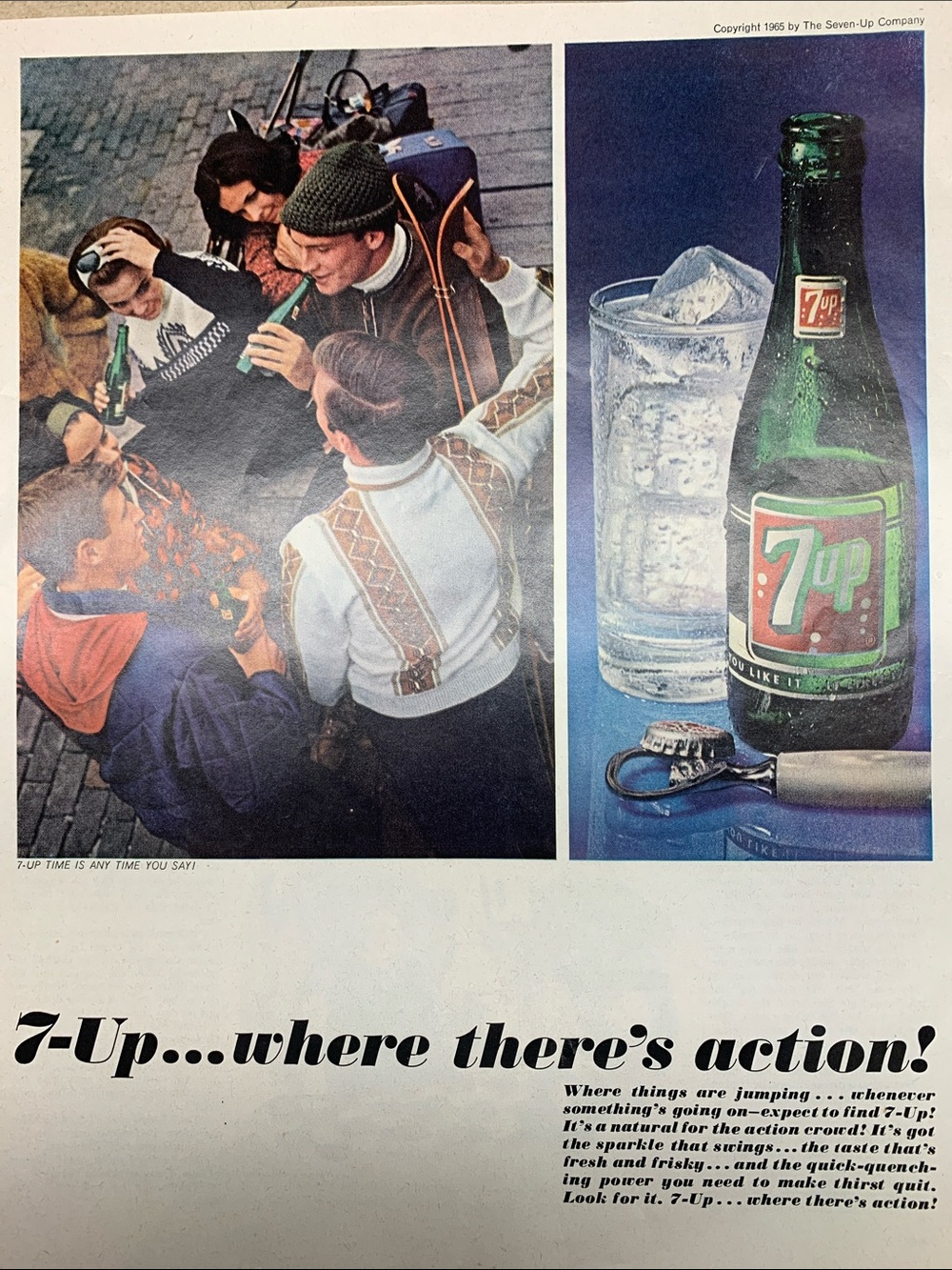 Vintage 7-Up Advertisement Saturday Evening Post February 27, 1965